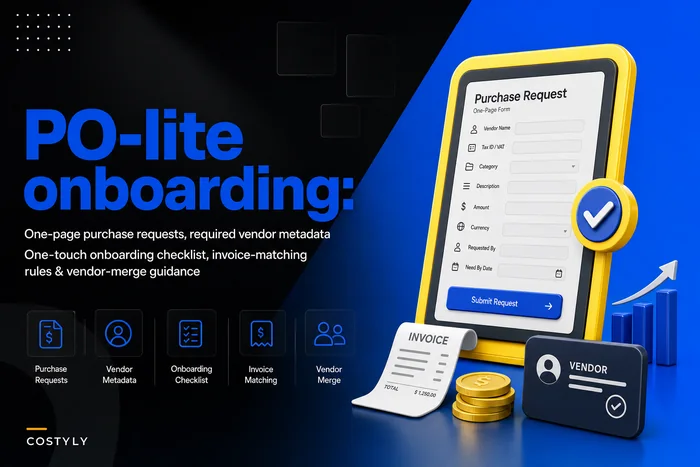 Procure-to-pay lite for small teams: one-page purchase requests, PO-lite and vendor onboarding