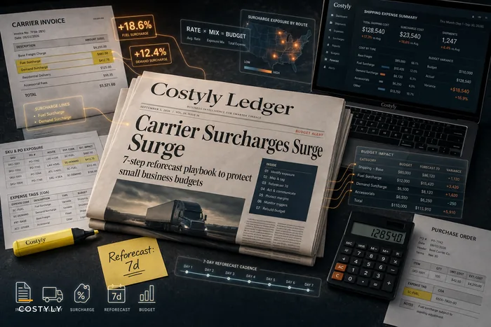 Rising carrier surcharges: a 7‑step reforecast playbook for small business finances