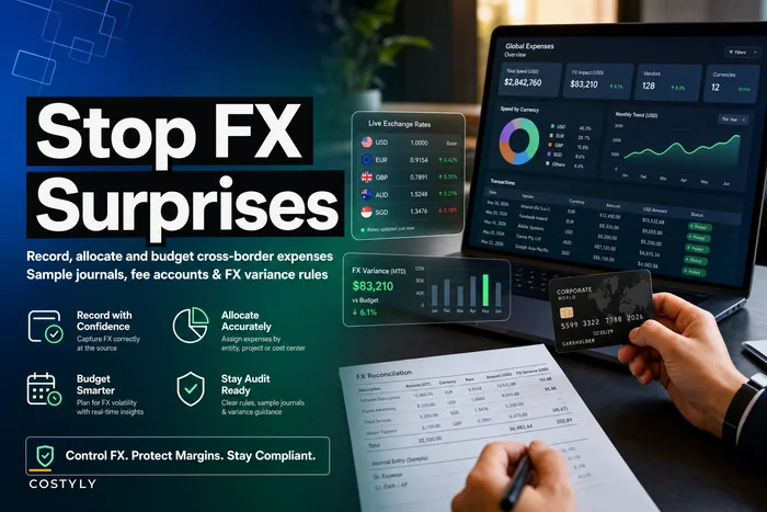 Stop FX surprises: rules to record, allocate and budget for cross-border expenses