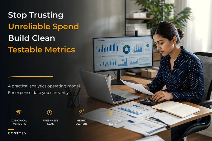 Stop reporting unreliable spend: an expense analytics operating model for clean, testable metrics