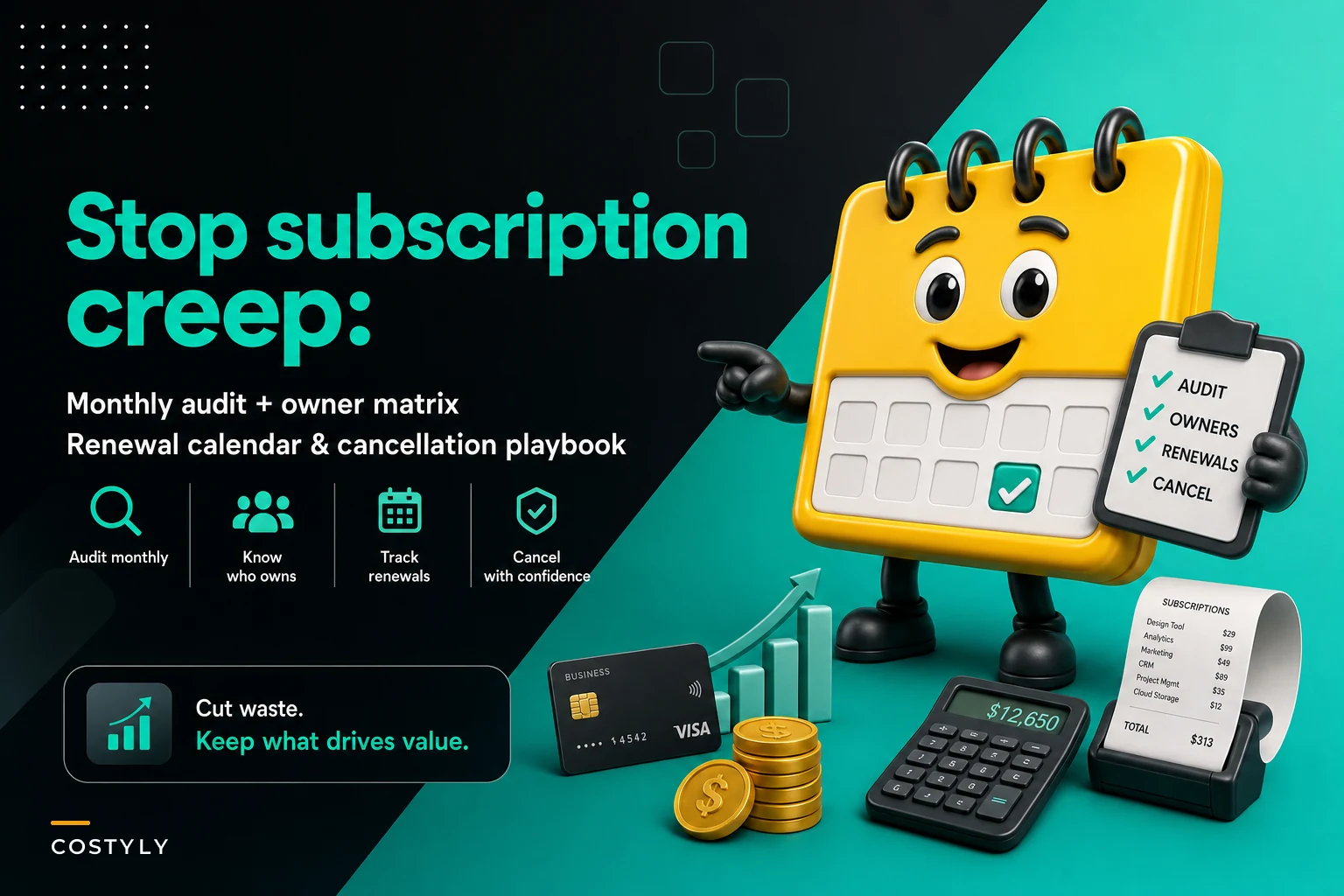 Stop subscription creep: a monthly audit and cancellation playbook for small businesses