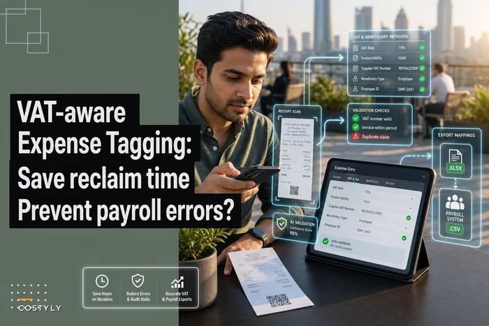 VAT‑aware expense tagging that saves reclaim time and prevents payroll errors