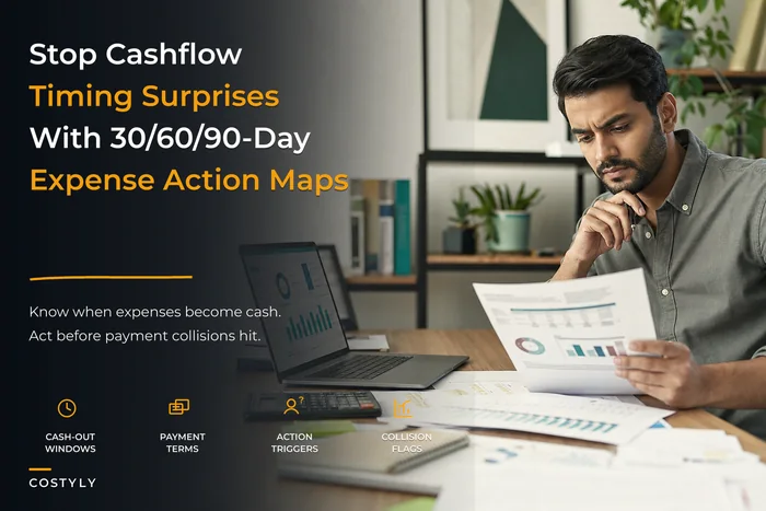 When expense timing blindsides your cash forecast: build a cashflow-aware expense system with 30/60/90‑day action maps