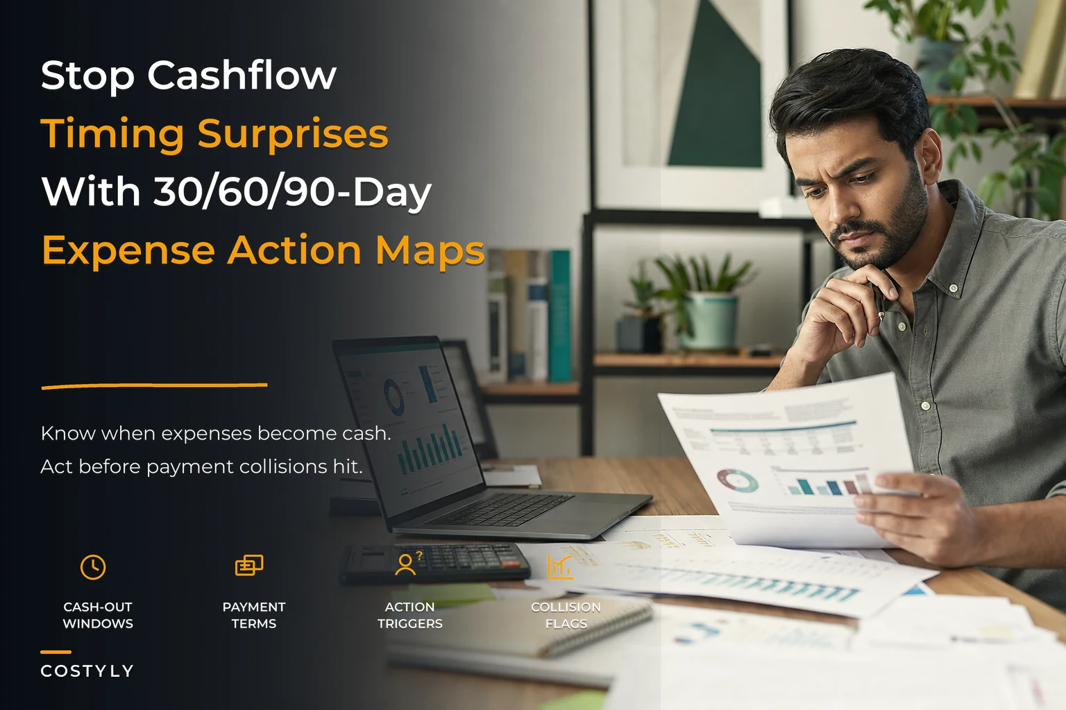 When expense timing blindsides your cash forecast: build a cashflow-aware expense system with 30/60/90‑day action maps