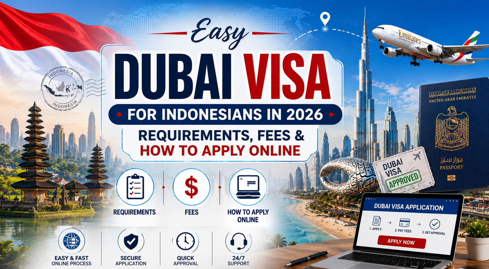Easy Dubai Visa for Indonesians in 2026: Requirements, Fees & How to Apply Online