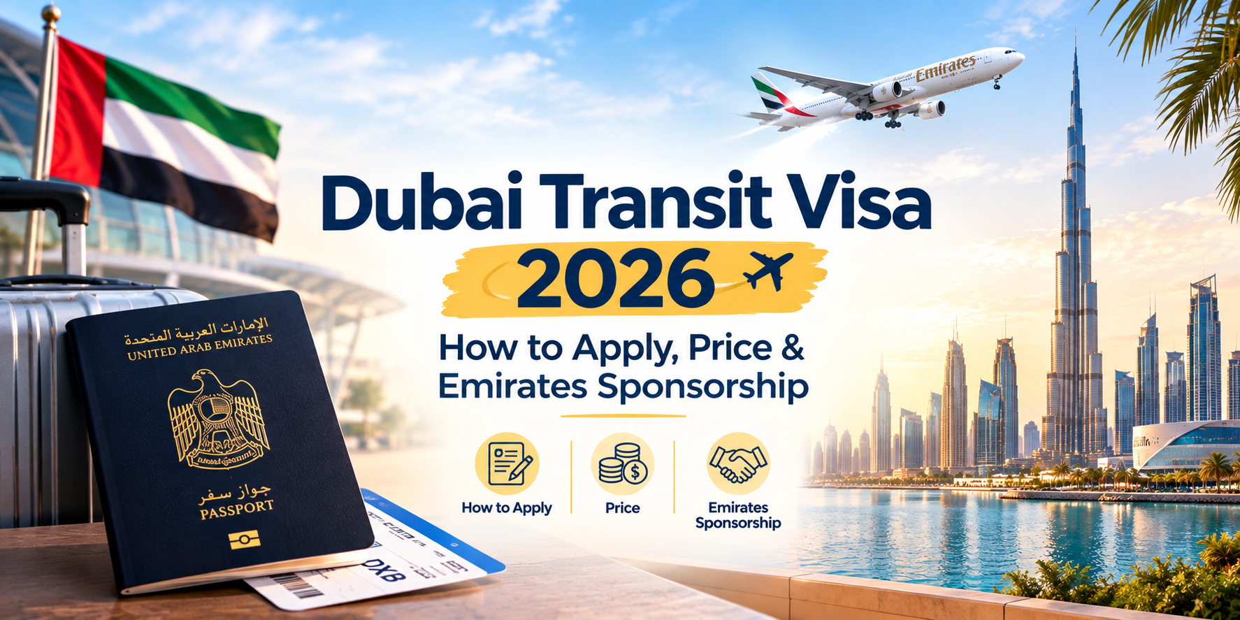 Dubai Transit Visa 2026: How to Apply, Price & Emirates Sponsorship