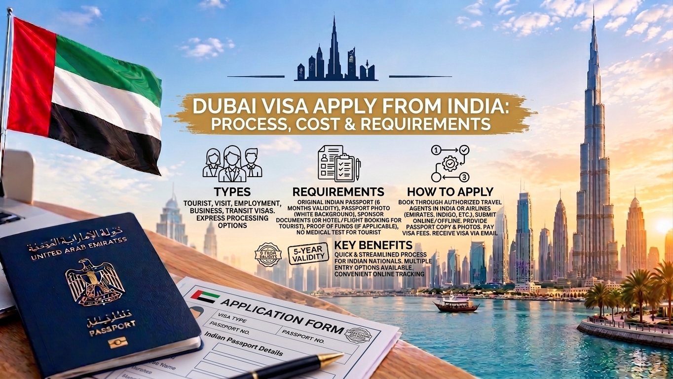 Dubai Visa Apply From India | Process, Cost & Requirements
