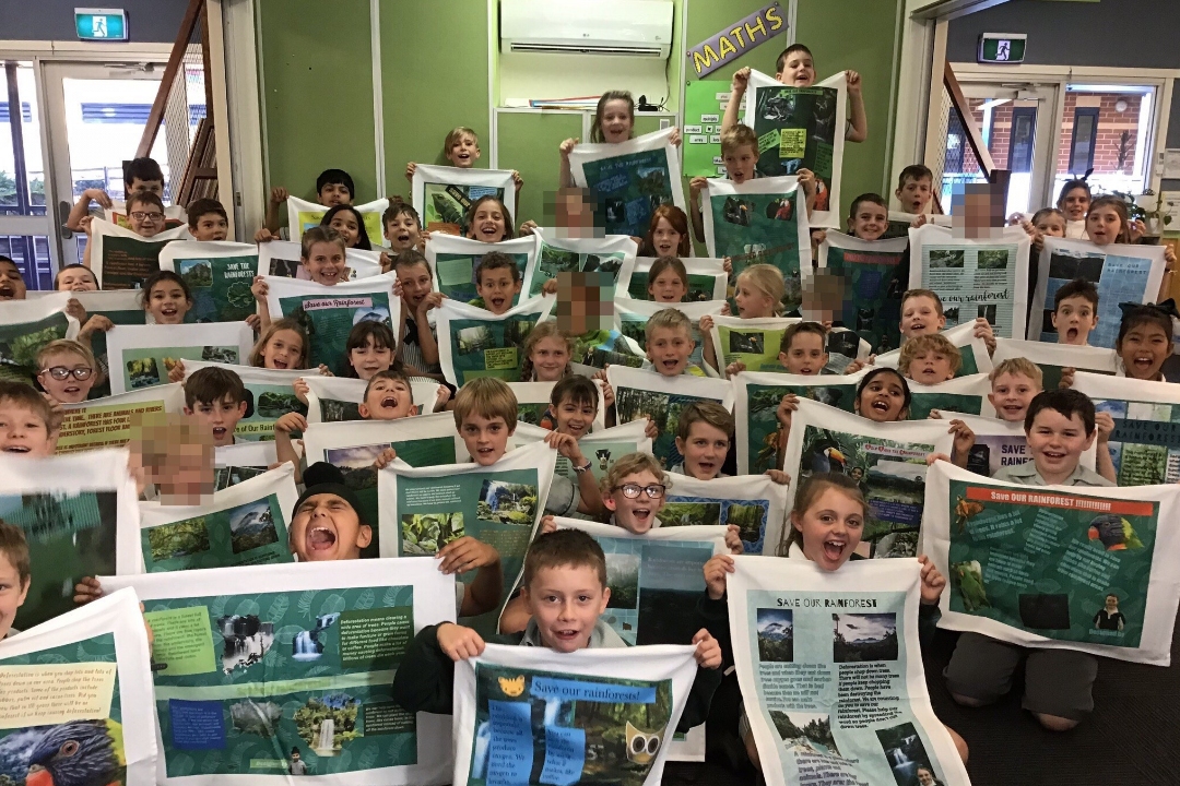 tea towel fundraising, fundraising with tea towels, school art project, kids art tea towels, colour digitally printed tea towels