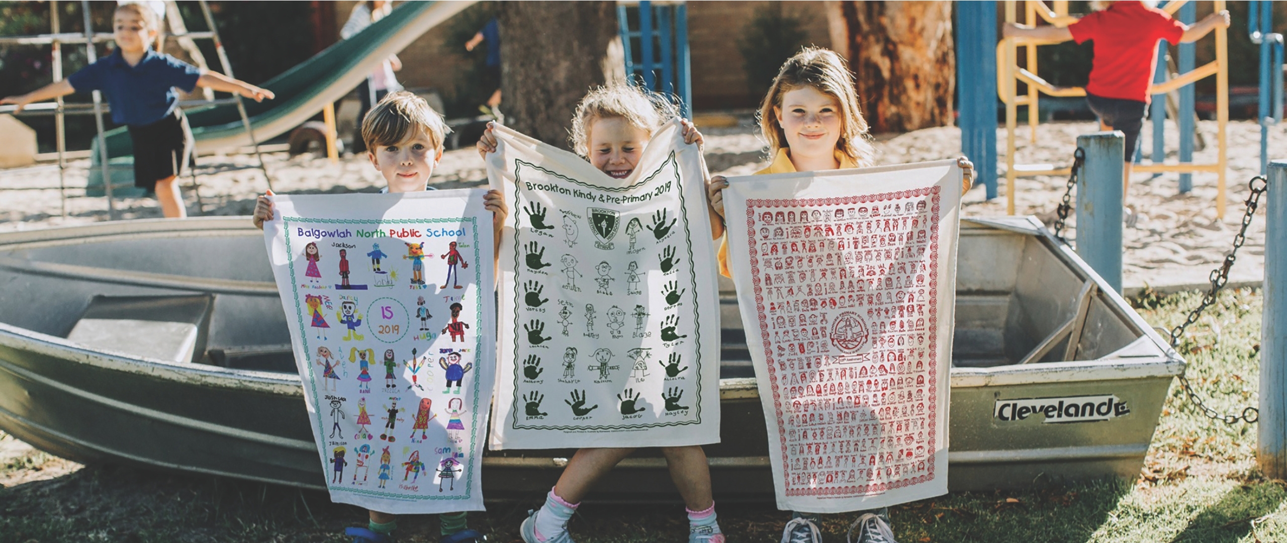 Easy Australian school fundraiser. Fundraising tea towels.
