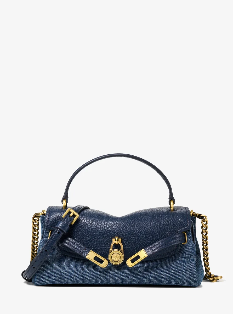MICHAEL KORS HAMILTON зөөлөн хөндлөн мөрний цүнх (маш жижиг, джинсэн)