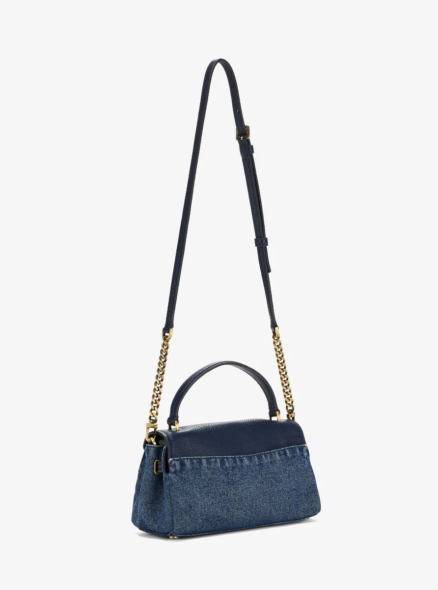 MICHAEL KORS HAMILTON зөөлөн хөндлөн мөрний цүнх (маш жижиг, джинсэн) — 5-с 4-р зураг