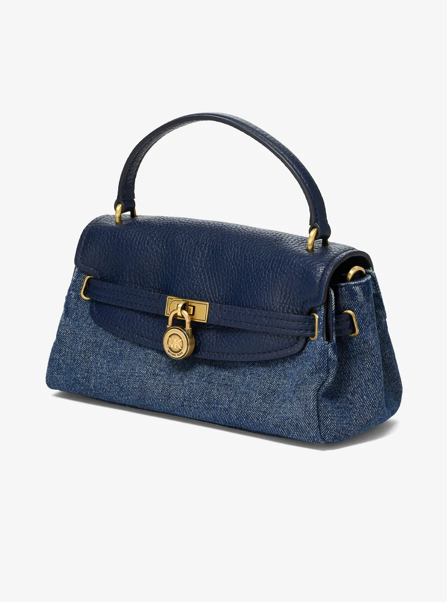 MICHAEL KORS HAMILTON зөөлөн хөндлөн мөрний цүнх (маш жижиг, джинсэн) — 5-с 5-р зураг