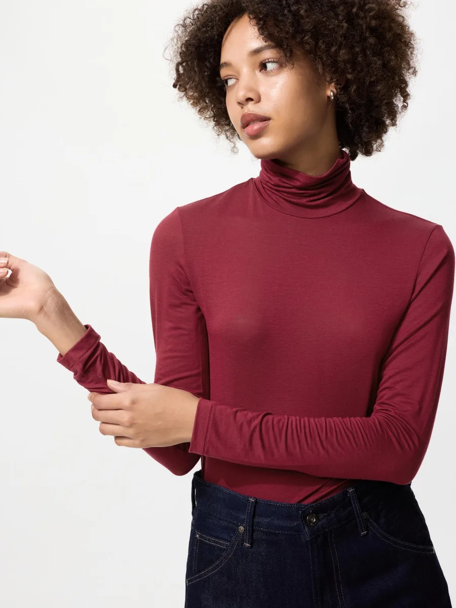 UNIQLO HEATTECH Ultra Light эмэгтэй өндөр захтай цамц