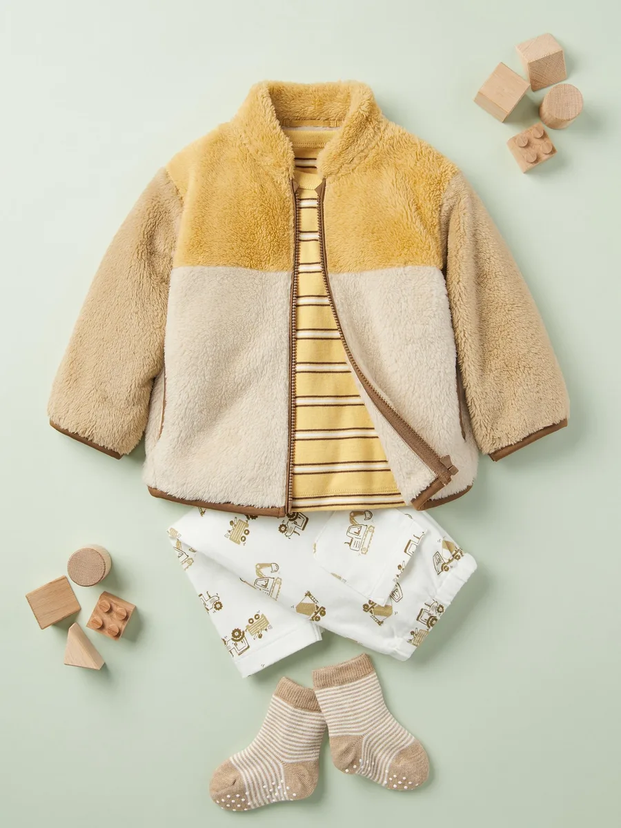 UNIQLO Baby Хөвсгөр флис цахилгаантай хүрэм — 5-с 4-р зураг