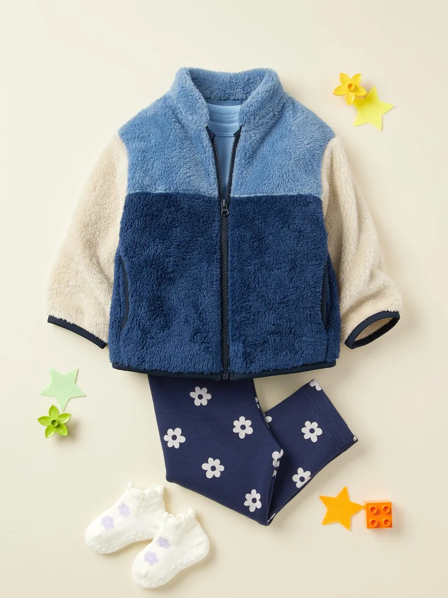 UNIQLO Baby Хөвсгөр флис цахилгаантай хүрэм — 5-с 5-р зураг