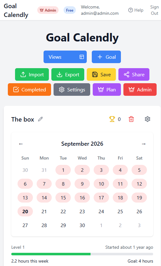 Goal Calendly