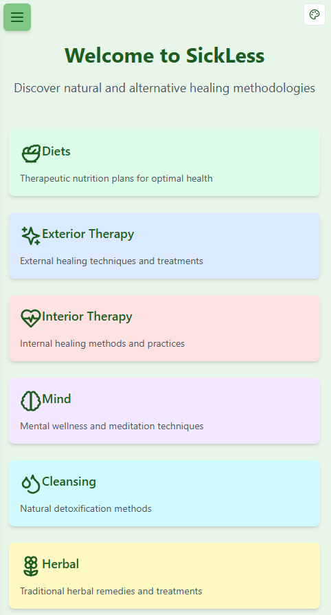 Sickless - The healing app
