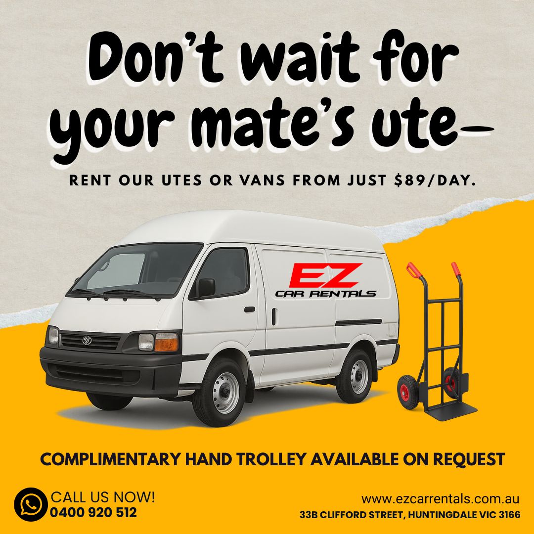 Don’t wait for your mate’s ute—rent our utes or vans from just $89/day.