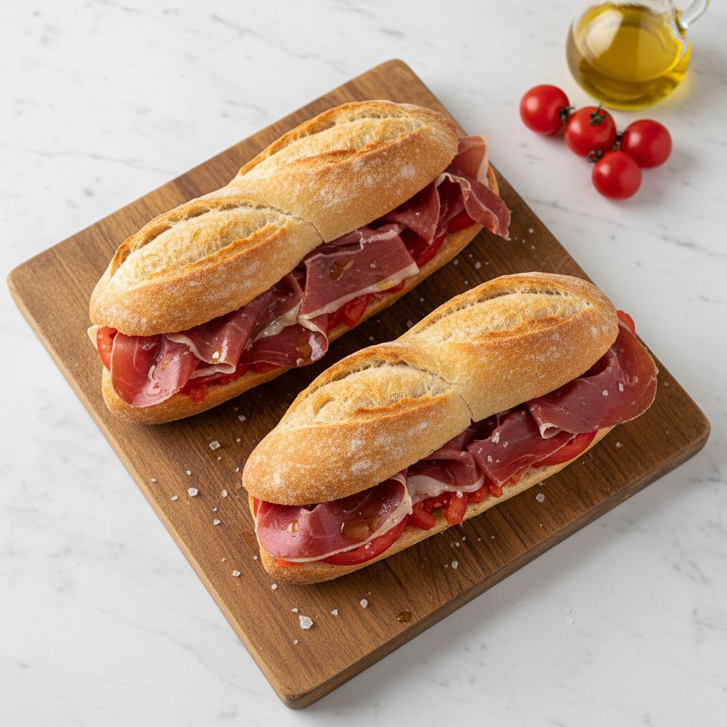 Spanish Serrano Ham Sandwich (Bocadillo de Jamón) — recipe cover
