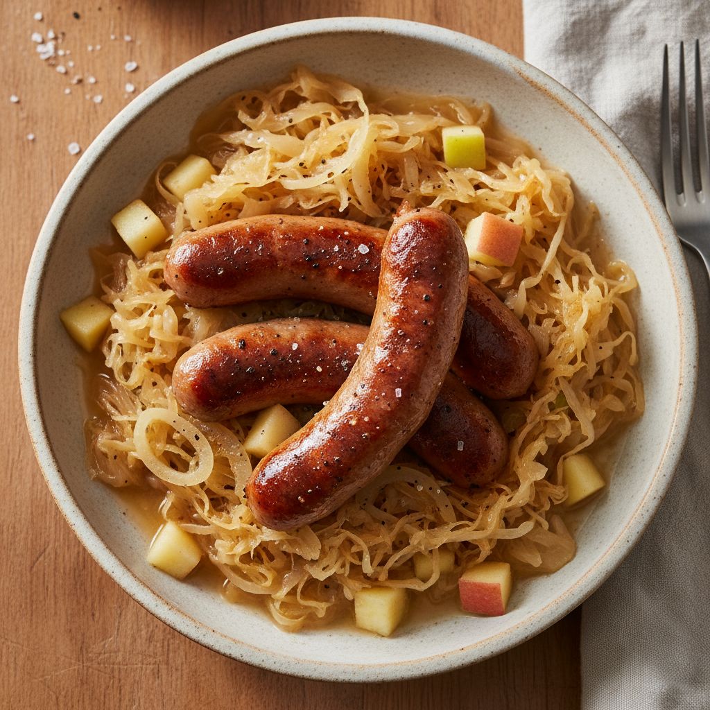 Bratwurst with Sauerkraut — recipe cover