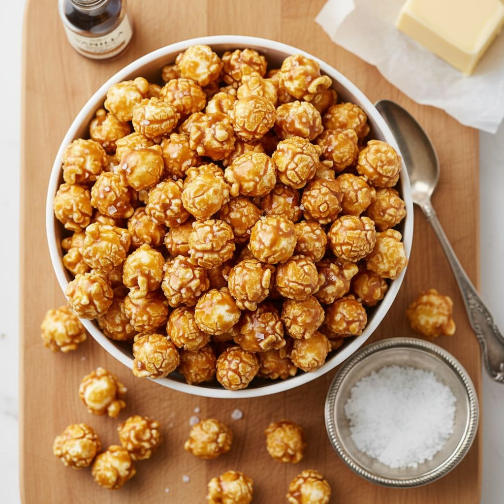 Homemade Salted Caramel Popcorn — recipe cover