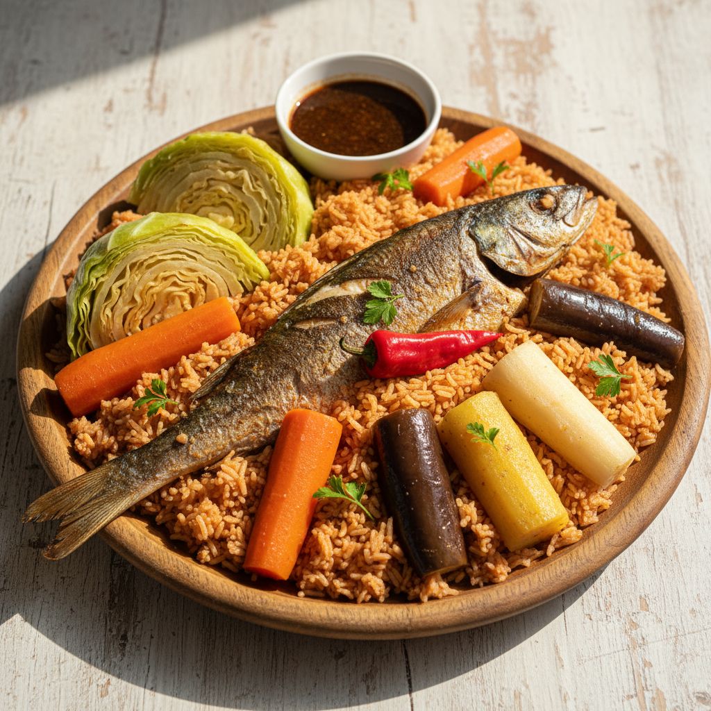 Ceebu Jën (Thieboudienne) — recipe cover