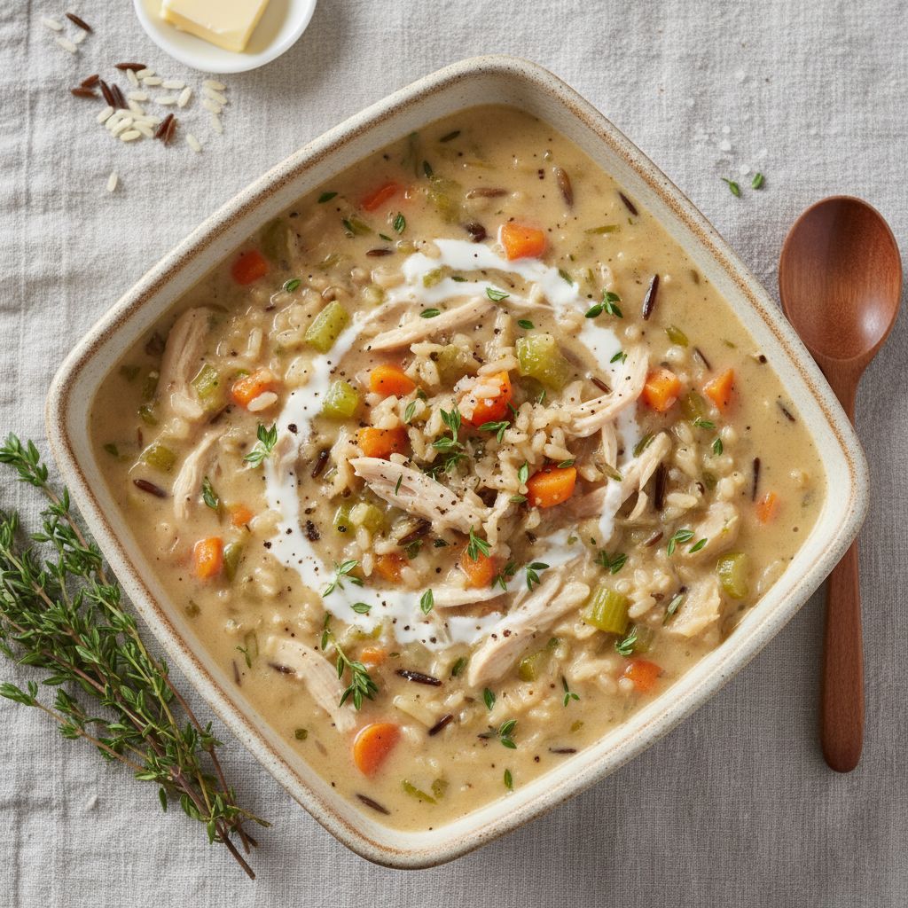 Creamy Chicken and Wild Rice Soup — recipe cover