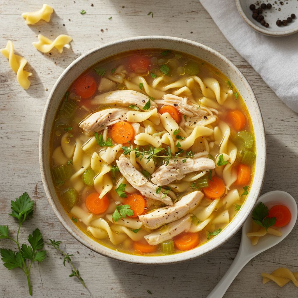 Classic American Chicken Noodle Soup — recipe cover