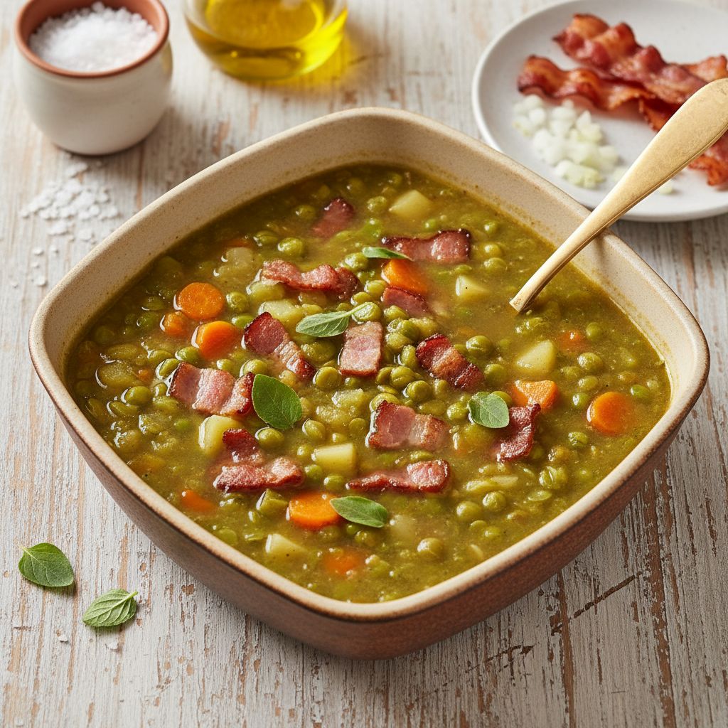 German Split Pea Soup (Erbsensuppe) — recipe cover