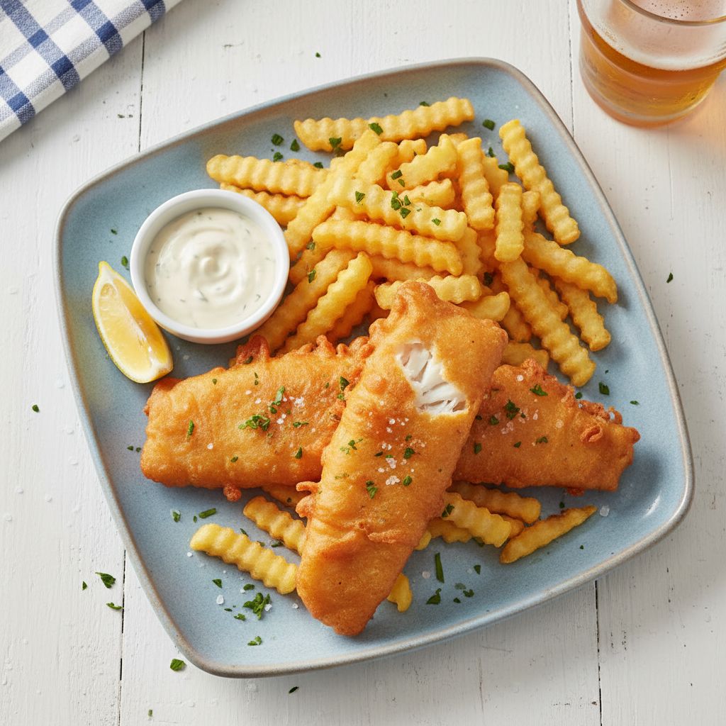 Classic Beer-Battered Fish and Chips — recipe cover