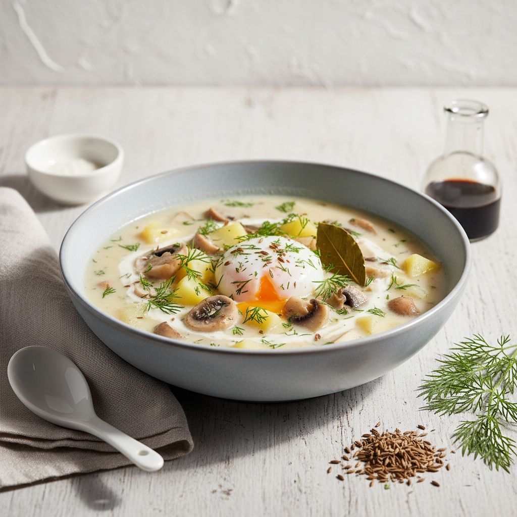 Kulajda (Czech Mushroom and Potato Soup with Dill) — recipe cover