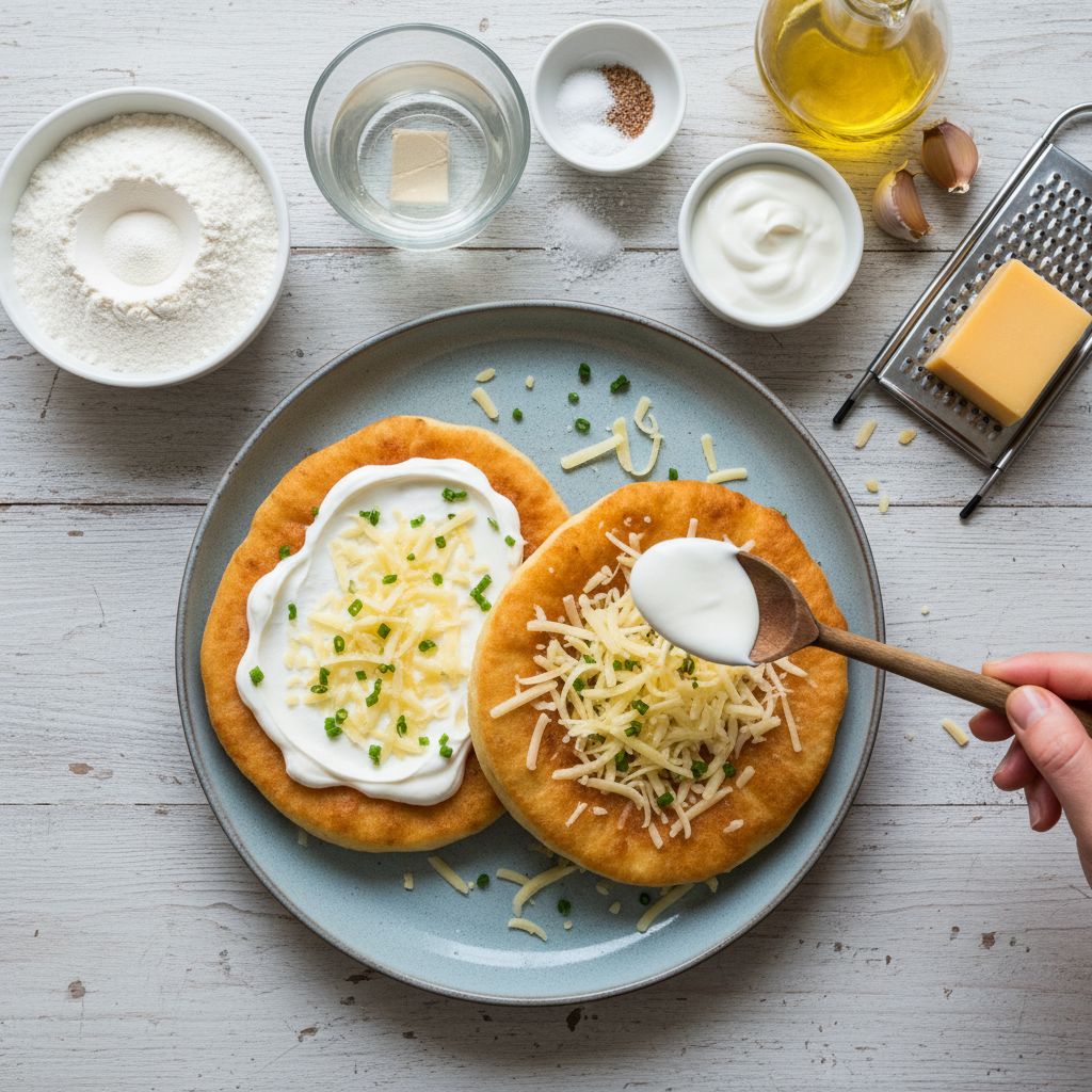 Traditional Hungarian Lángos — recipe cover