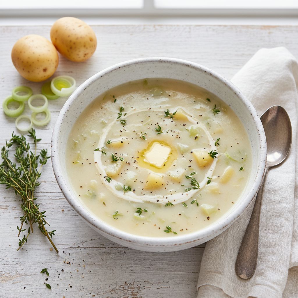 Creamy Leek and Potato Soup — recipe cover