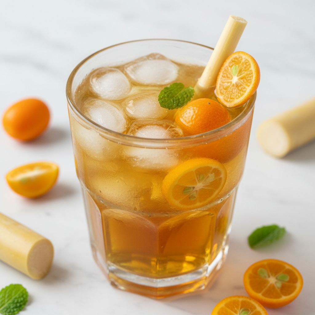 Kumquat Sugarcane Juice (Nước Mía Tắc) — recipe cover