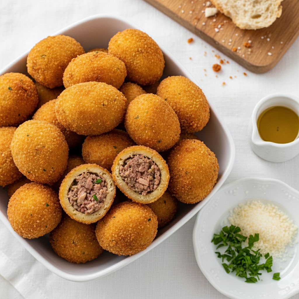Olive all'ascolana (Italian Stuffed Fried Olives) — recipe cover