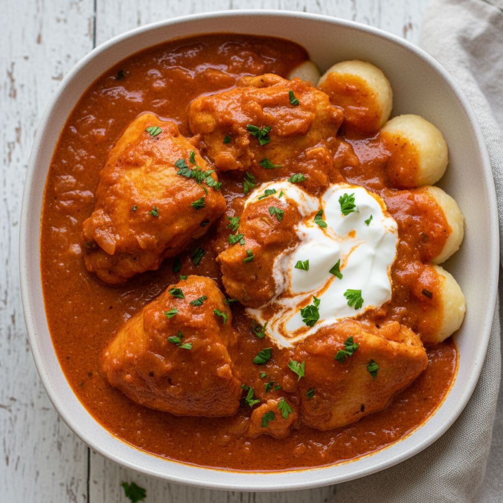 Hungarian Chicken Paprikash (Paprikáš) — recipe cover