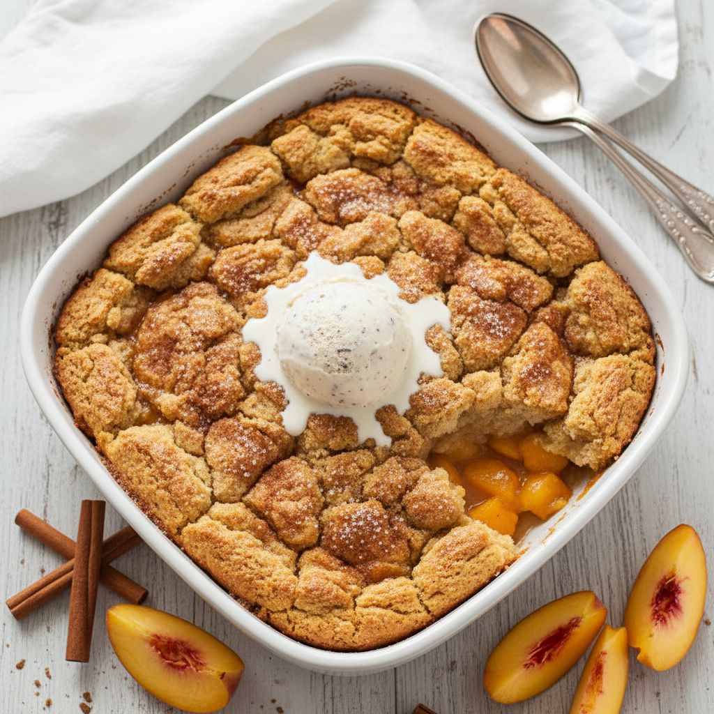 Classic American Peach Cobbler — recipe cover