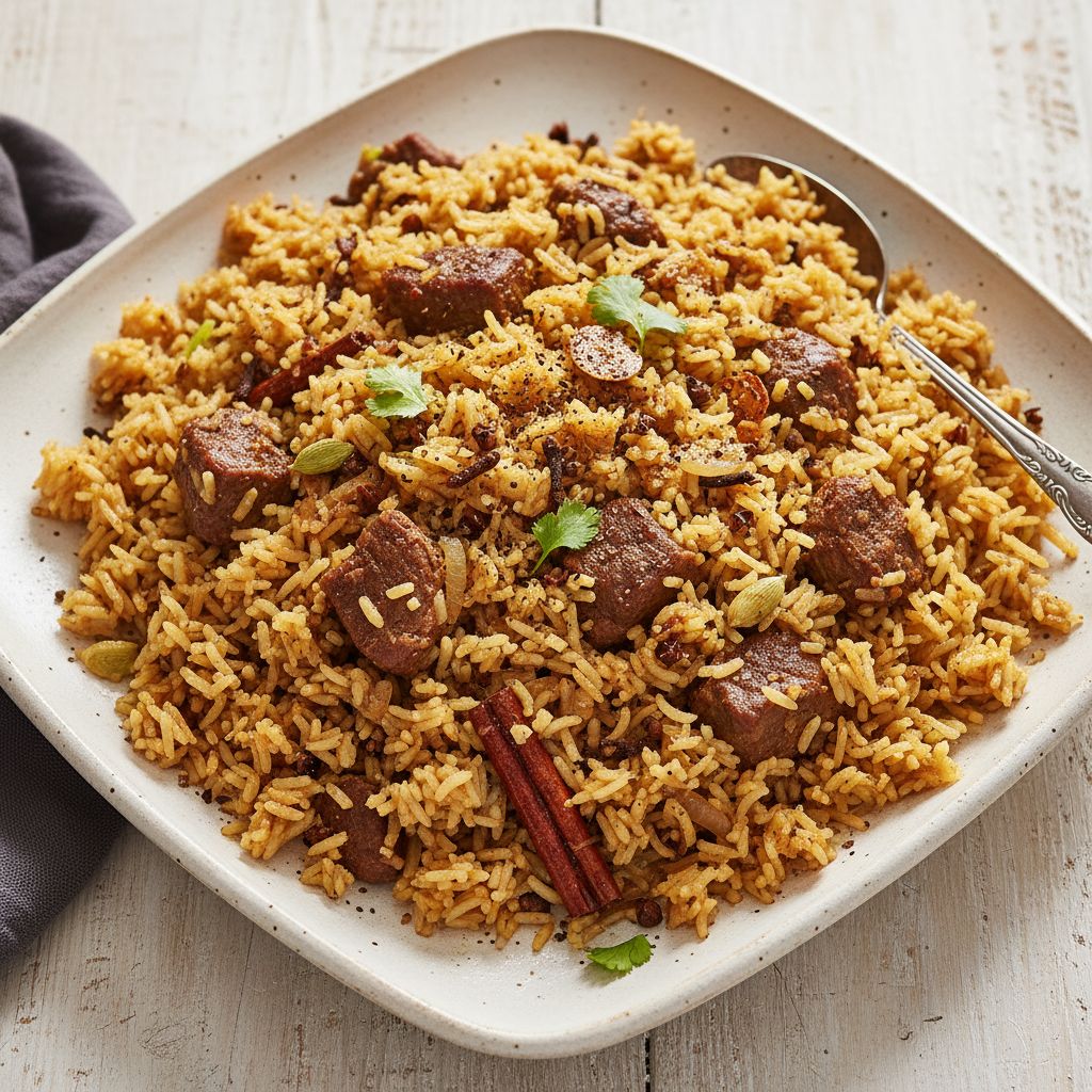 East African Beef Pilau — recipe cover