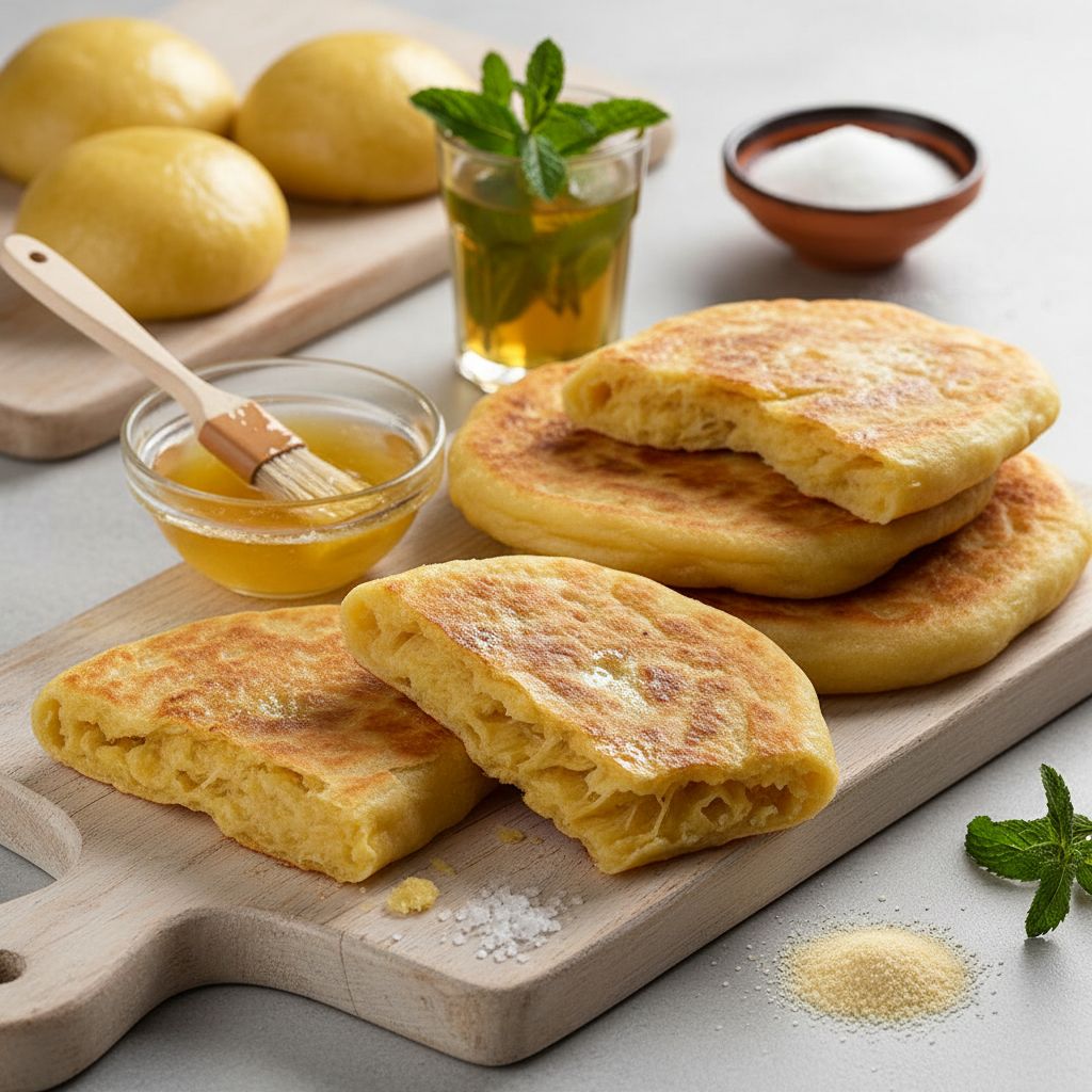 Msemmen (Moroccan Folded Flatbread) — recipe cover