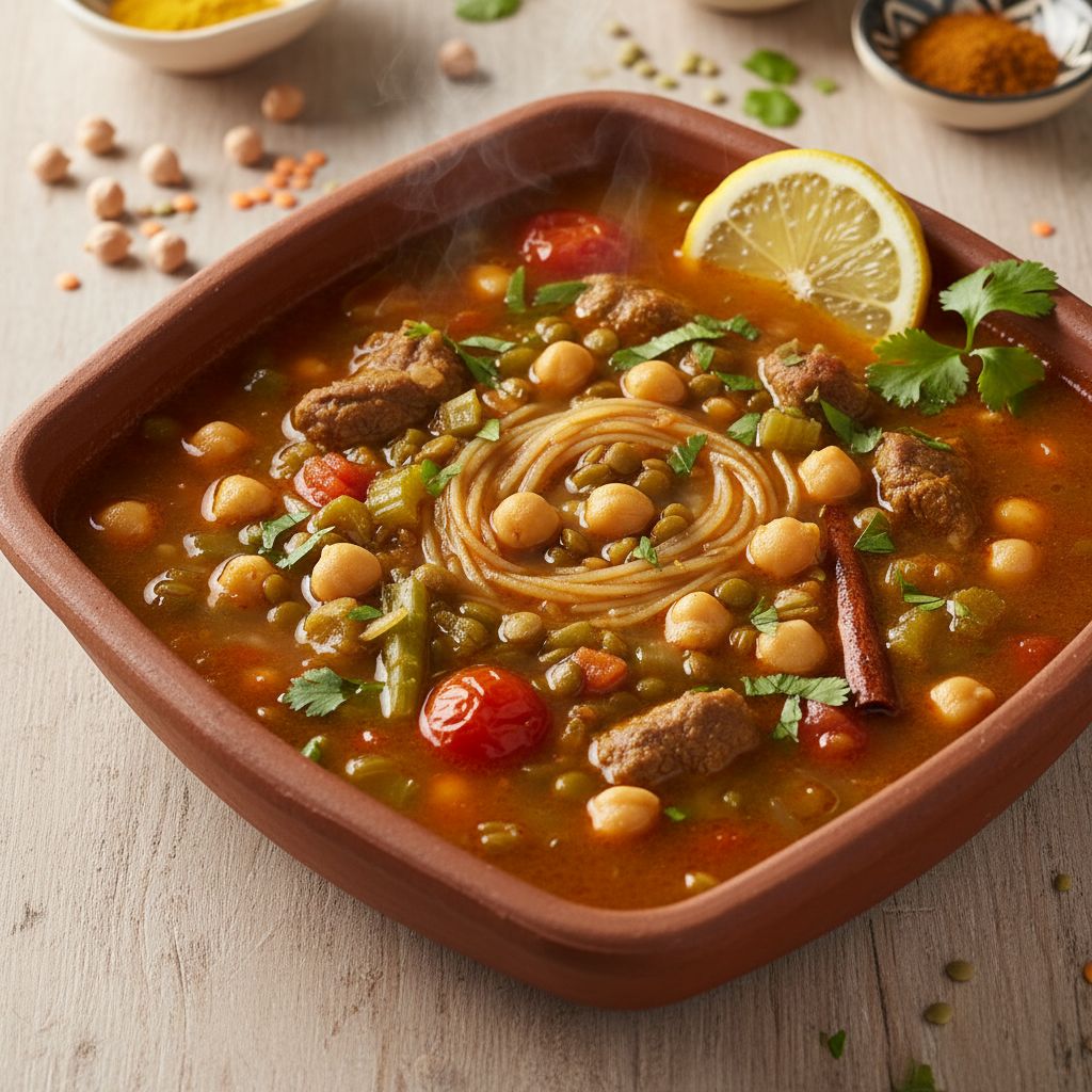 Harira (Moroccan Lentil & Chickpea Soup) — recipe cover