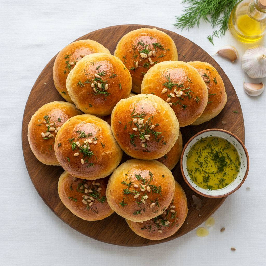 Pampushky (Ukrainian Garlic Bread Rolls) — recipe cover
