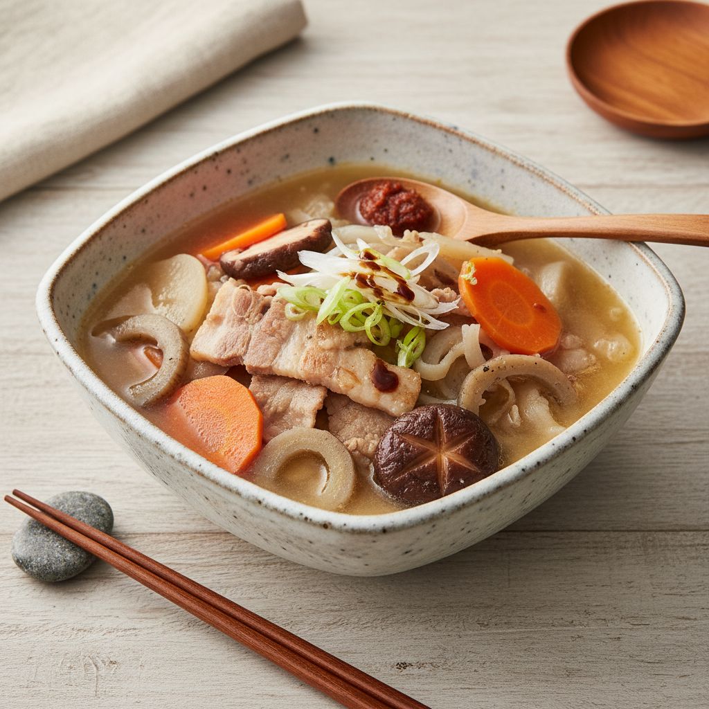 Tonjiru (Japanese Pork and Miso Soup) — recipe cover