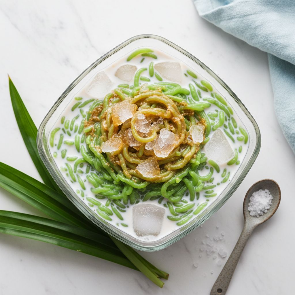 Lod Chong (Pandan Noodles in Sweet Coconut Milk) — recipe cover
