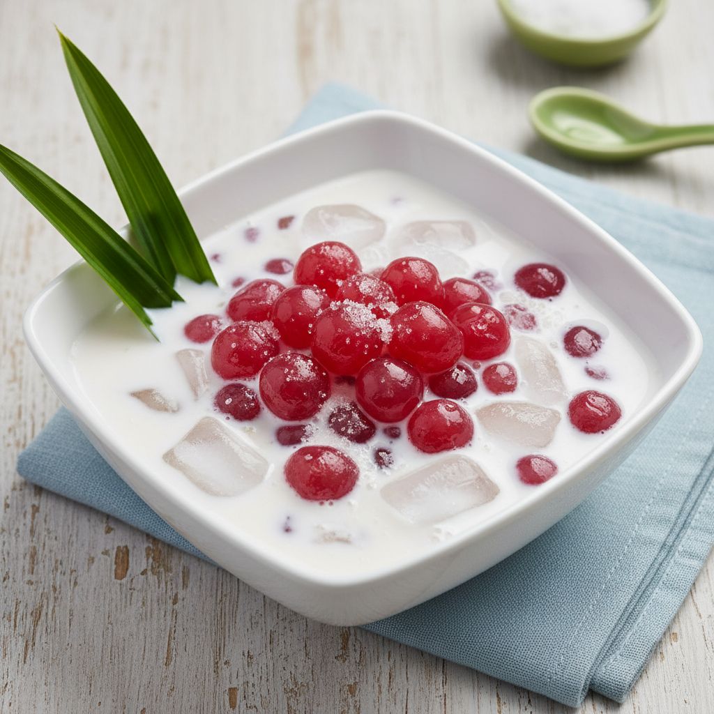 Tabtim Krop (Thai Red Rubies in Coconut Milk) — recipe cover