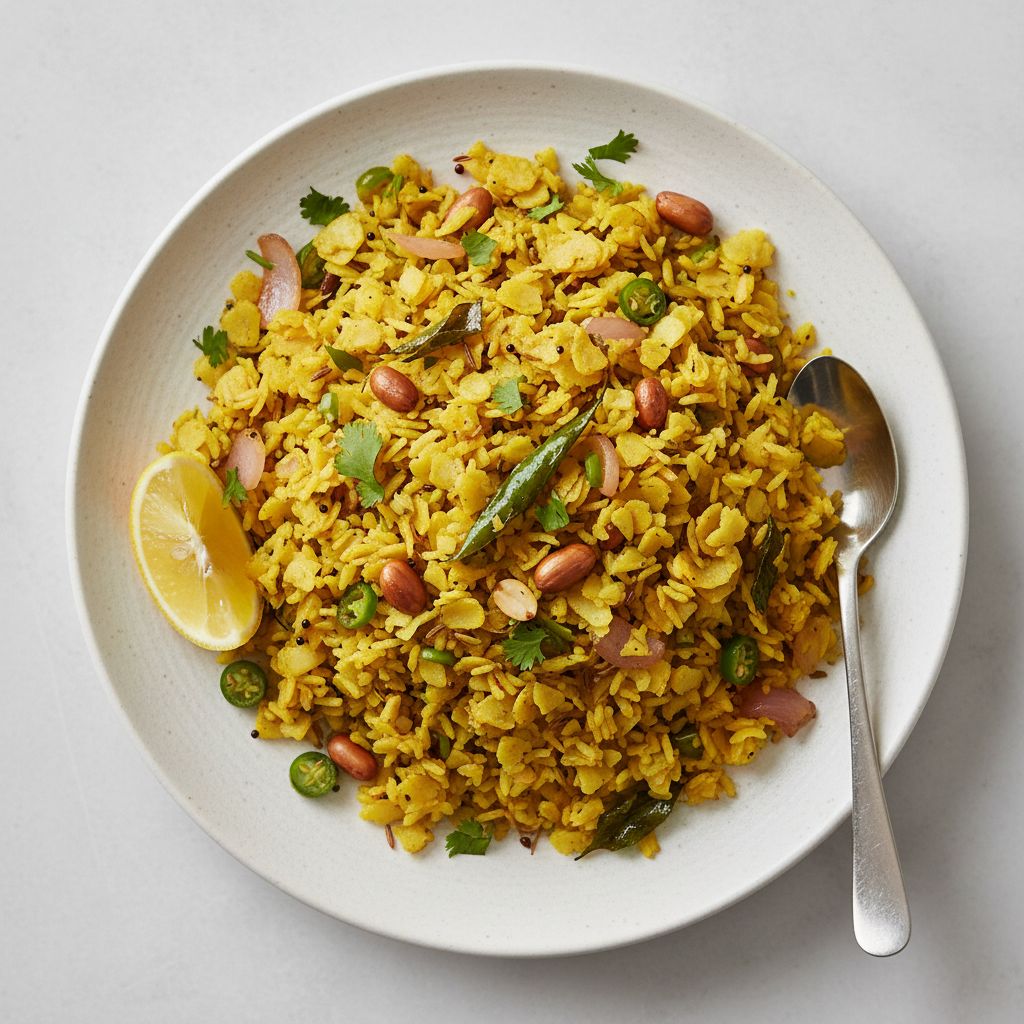 Poha (Indian Savory Flattened Rice) — recipe cover