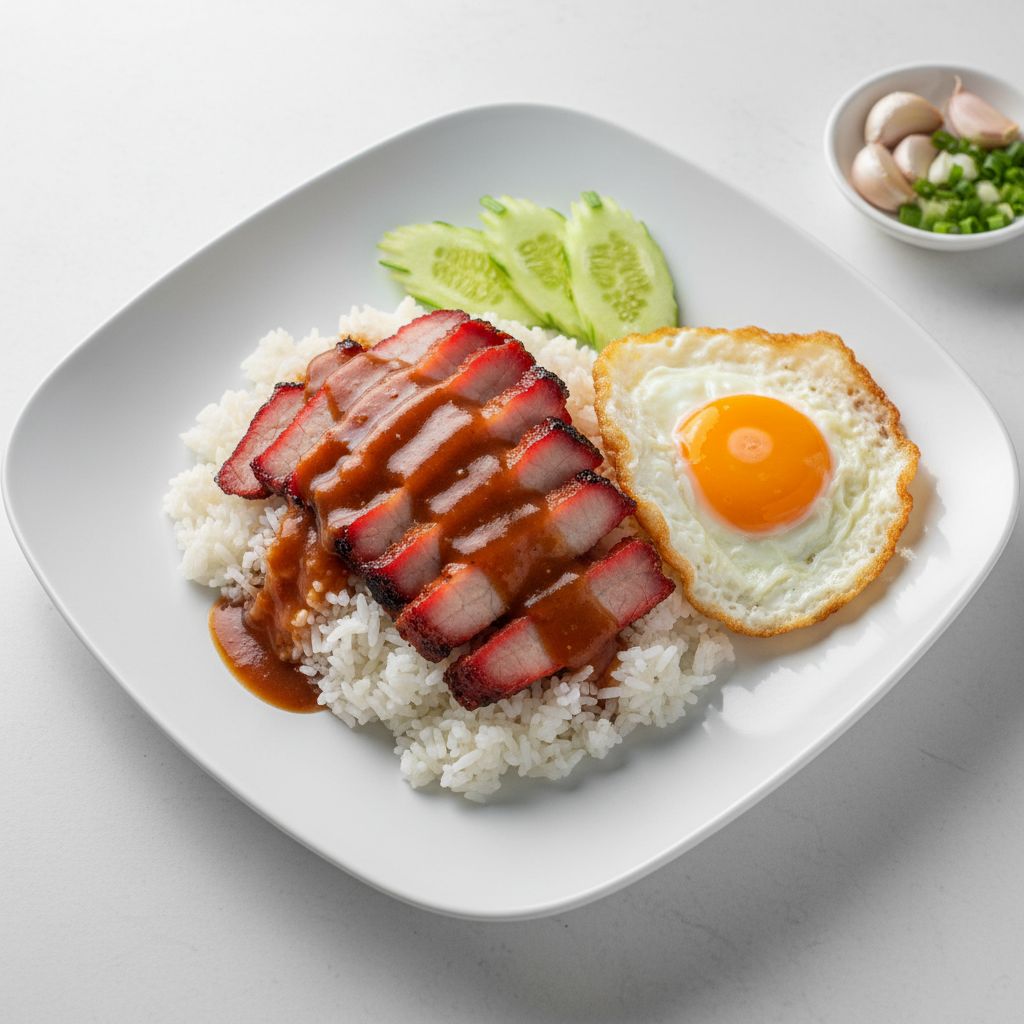 Khao Moo Dang (Thai Red Barbecue Pork with Rice) — recipe cover