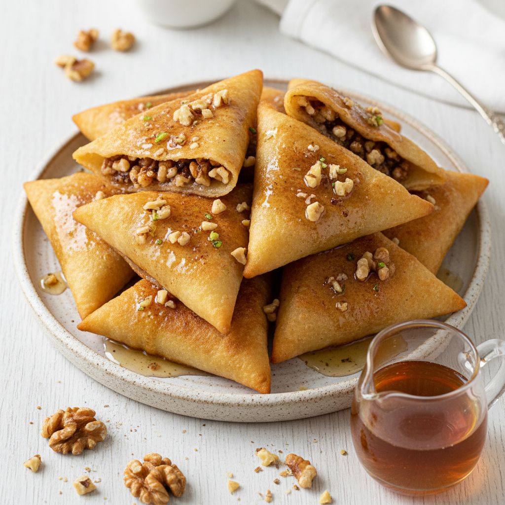 Qatayef (Middle Eastern Stuffed Pancakes) — recipe cover