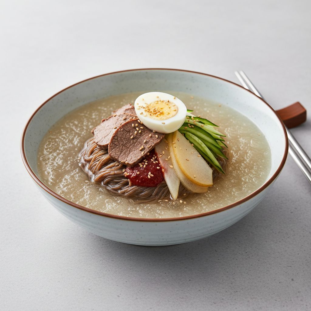 Naengmyeon (Korean Cold Buckwheat Noodles) — recipe cover