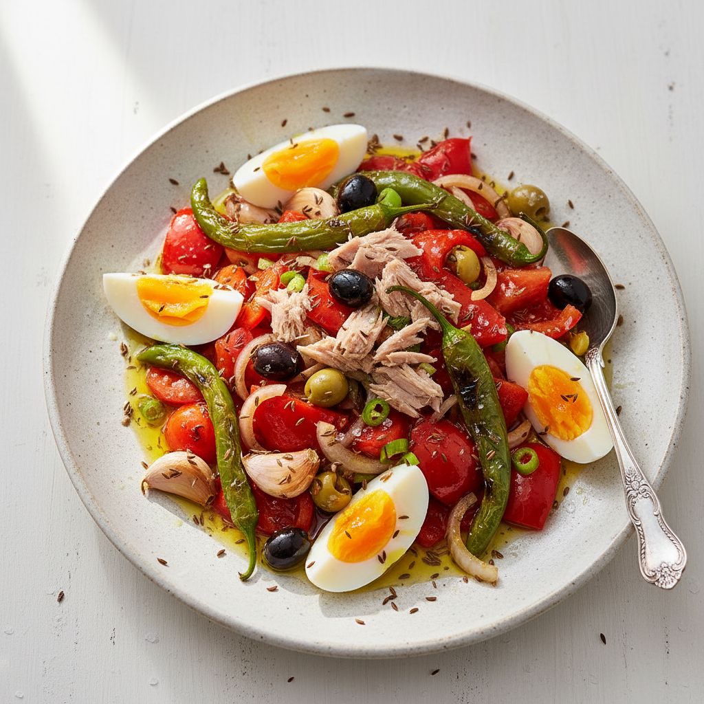 Salata Mechouia (Tunisian Grilled Salad) — recipe cover