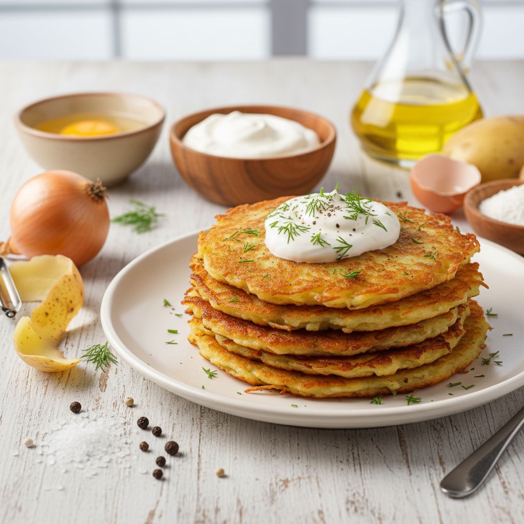 Deruny (Ukrainian Potato Pancakes) — recipe cover